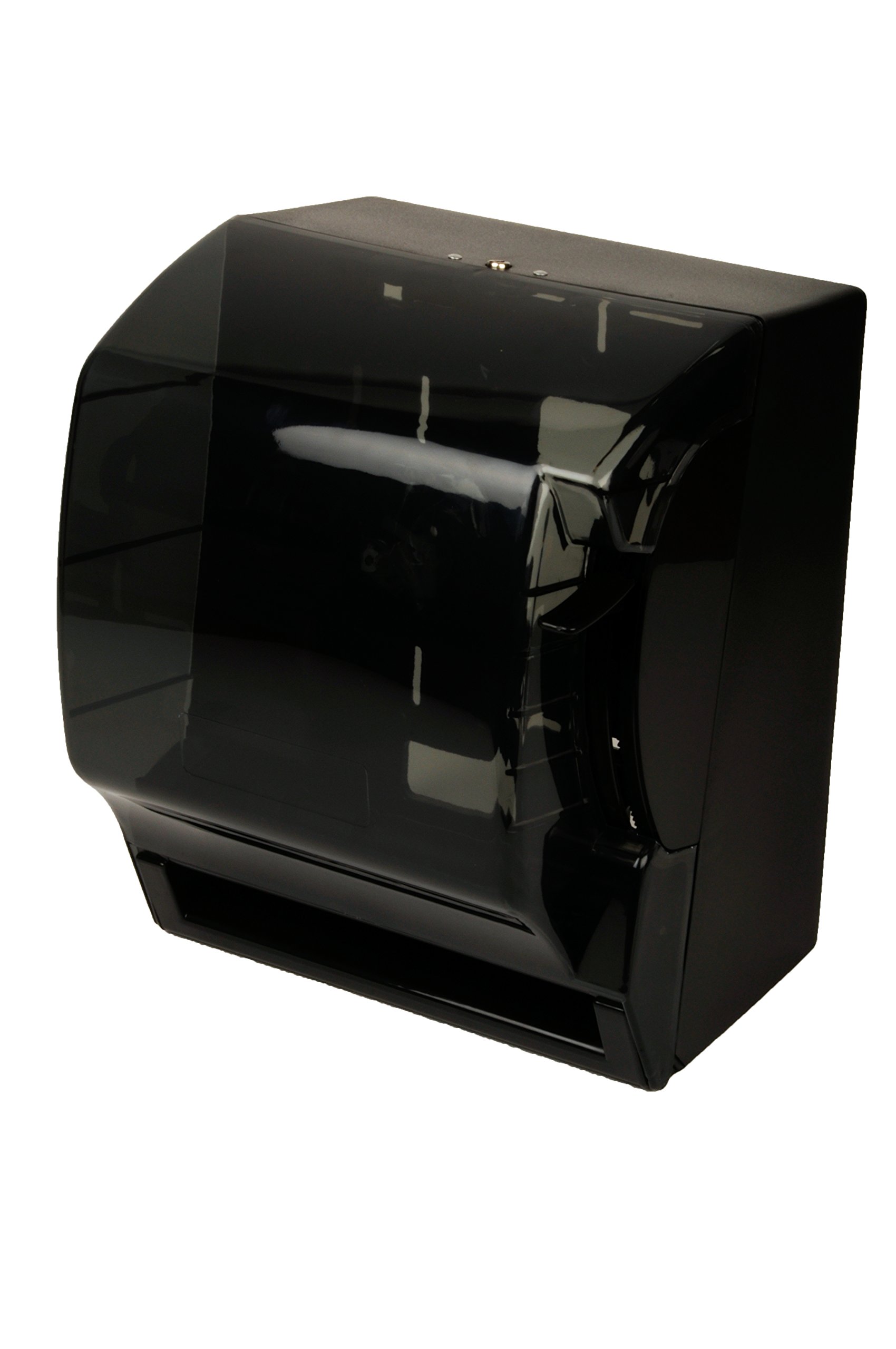Quicky – Dispensador de papel toalla de mano Manual plástico, negro transparente