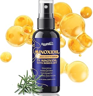 5% Minoxidil Hair Growth for Men and Women: Extra Strength Minoxidil Hair Loss Treatment Serum with Rosemary for Faster Stronger Thicker Hair Growth 2 FL OZ