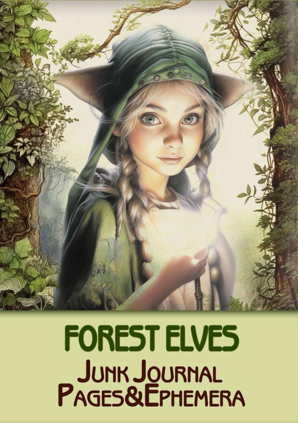 Forest Elves Junk Journal Pages & Ephemera: Scrapbooking, Collage, Paper Crafts, 73 pages with images