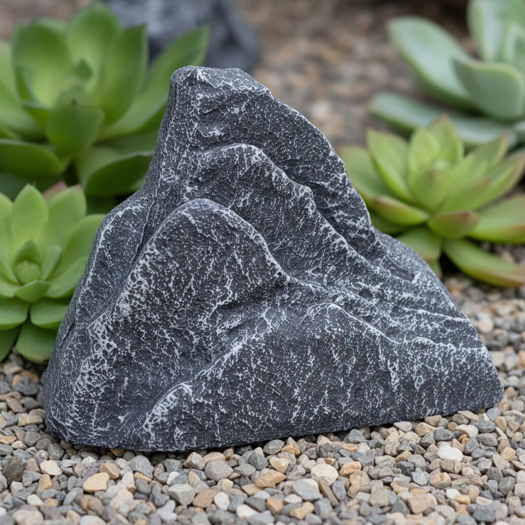 Scoglio Finto per Arredamento in Schiuma con Superficie Rugosa Naturale per Fotografia Eventi E Recitazione Adatta per Giardino Terrazzo E Esposizione in Negozio, 50cm L x 45cm 14cm P