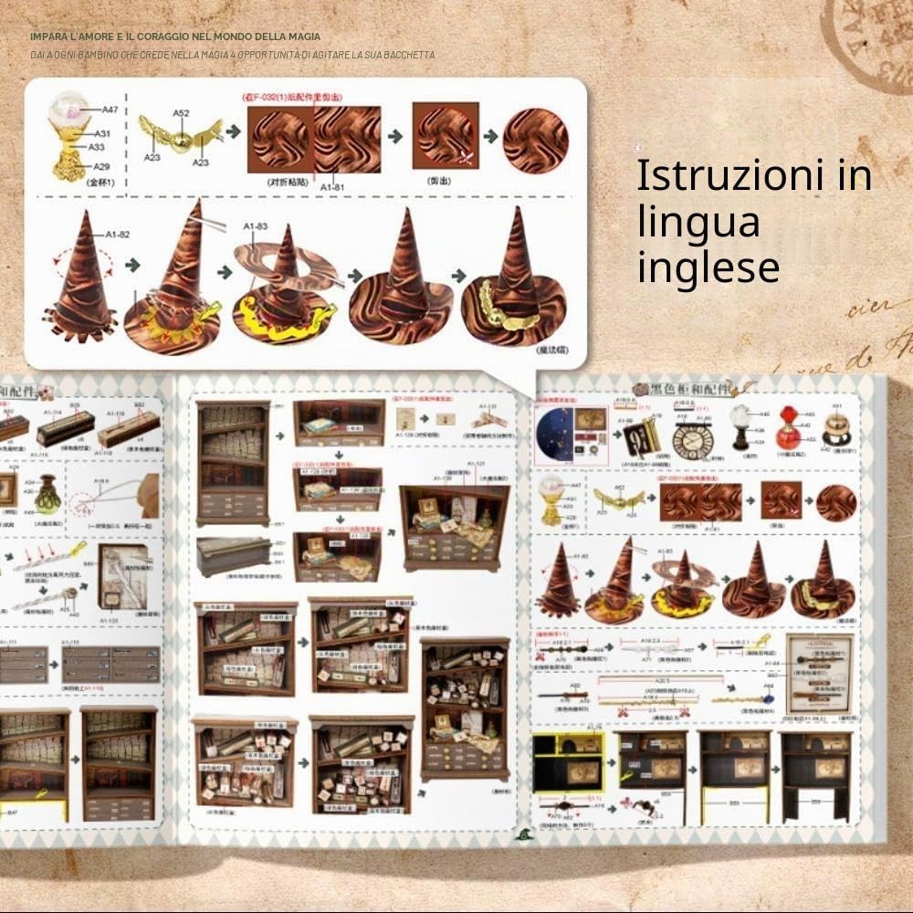 Magic Shop, kit fai da te in miniatura per casa delle bambole fai da te, ornamento creativo, casa delle bambole con luce LED, regalo magico per casa