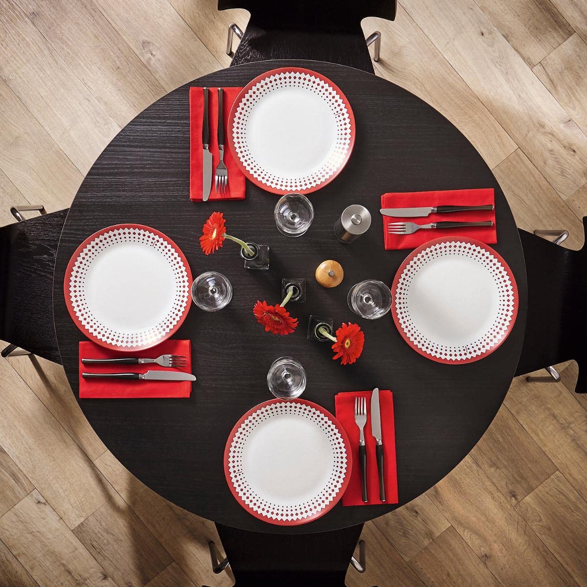 Luminarc Arc Arcopal Adonie L4963 Service de Table, de 18 pièces