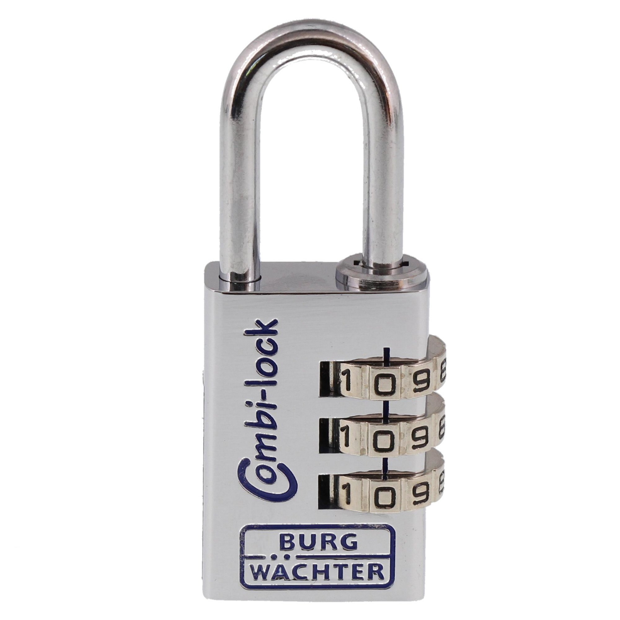Burg Wächter Combi 90 Padlock 30.20 mm Aluminium Chrome 3 Digits