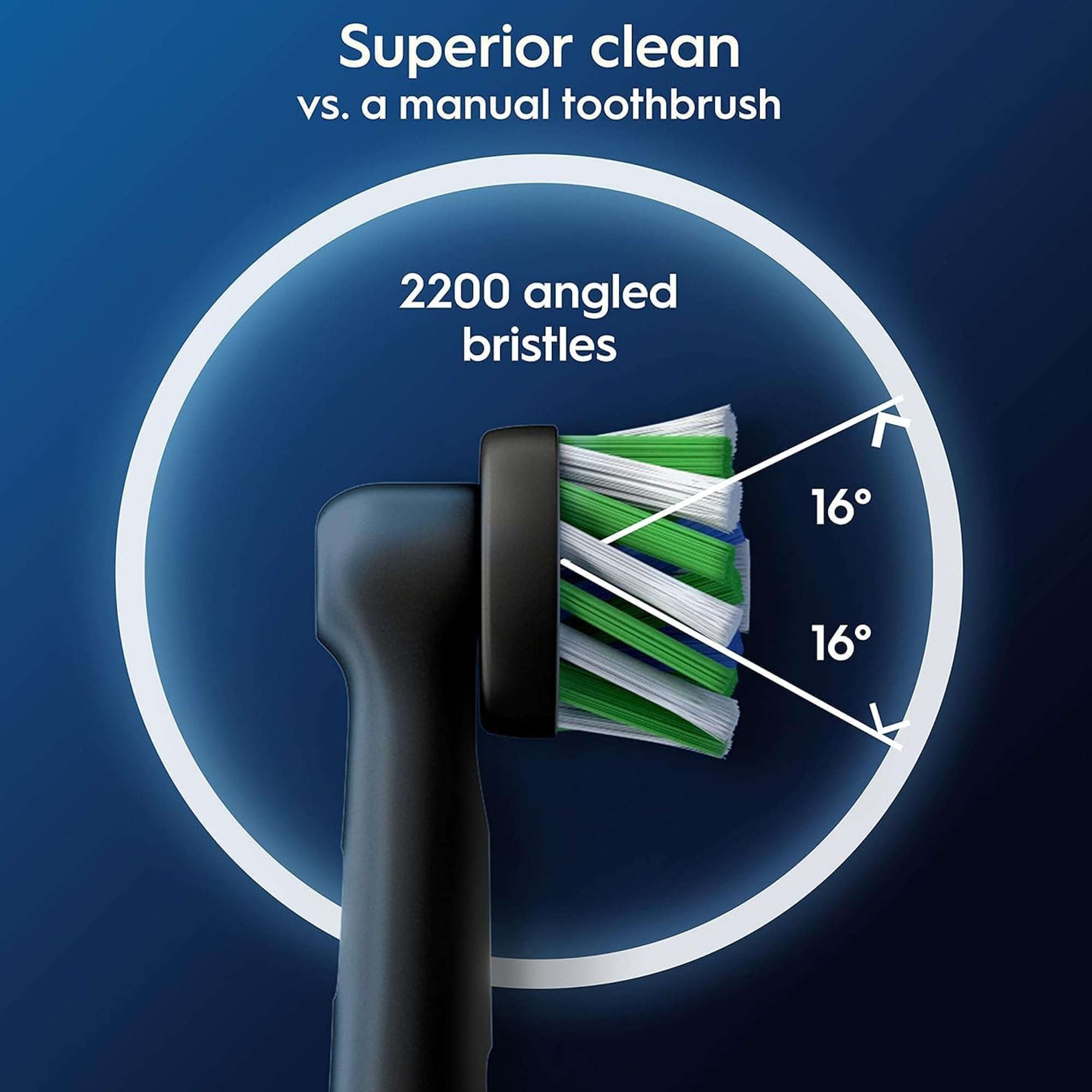 Oral-B Testine di Ricambio Pro, Cross Action, Nere, 10 Ricambi - 10 Testine di Ricambio per Spazzolino Elettrico, Autentiche, Setole Angolate che si Adattano a ogni Dente per una Pulizia Profonda