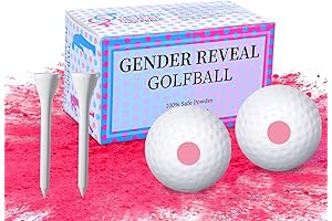 2-Pack Gender Reveal Golf Balls with Surprise Color Powder Explosion Ideal for...