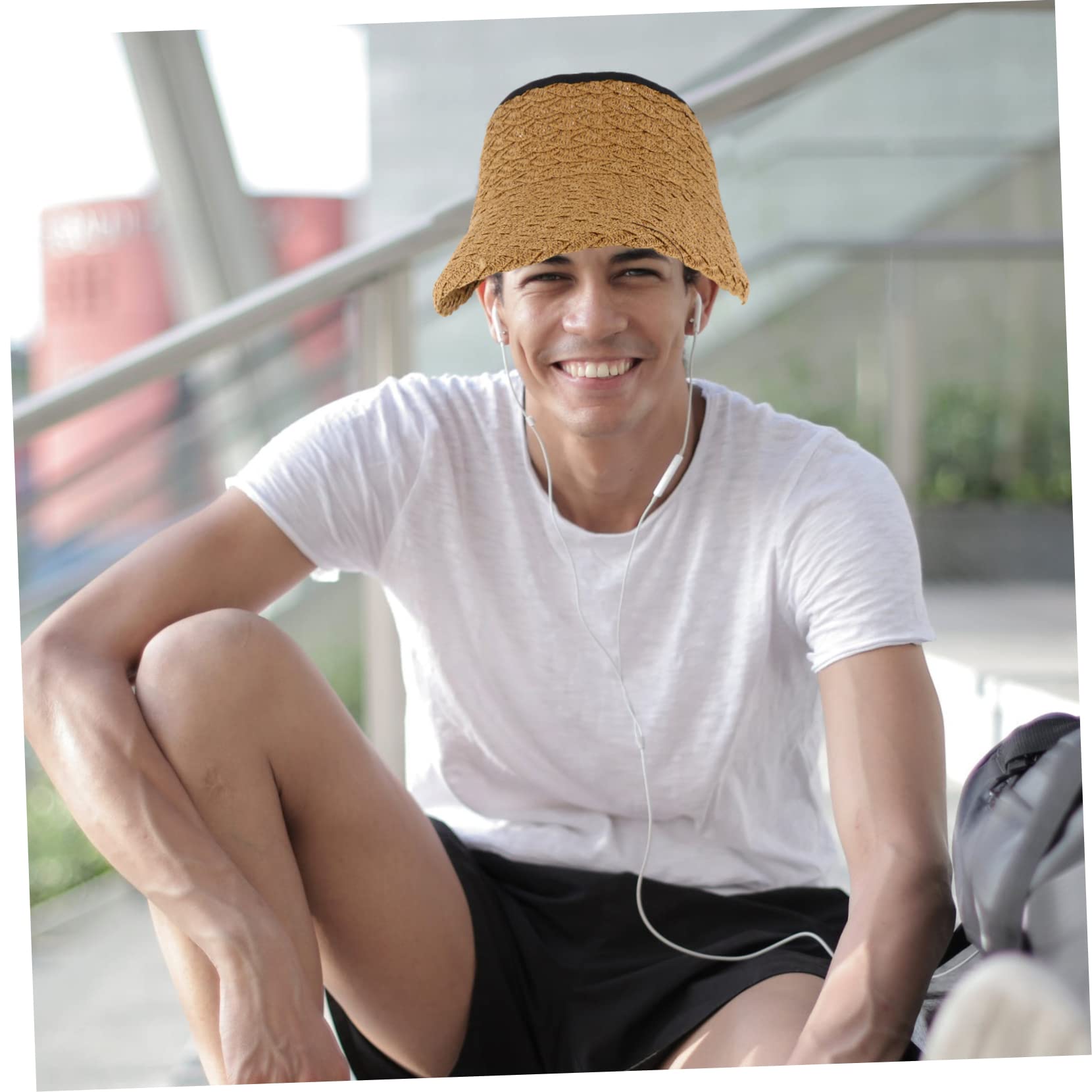 Sombrero De Copa Vacío Sombrero Vacío Proteccion De Protección Solar para El Sol De Playa Flexible De Cubo Sol Tapa Mosquito Khaki