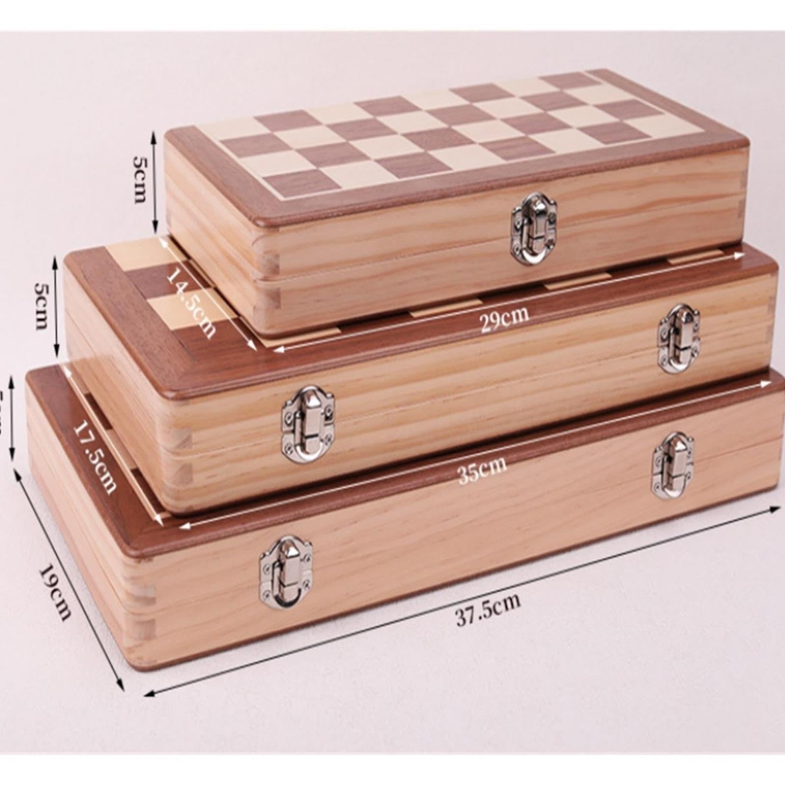 Set di scacchi in legno Scacchiera pieghevole non magnetica