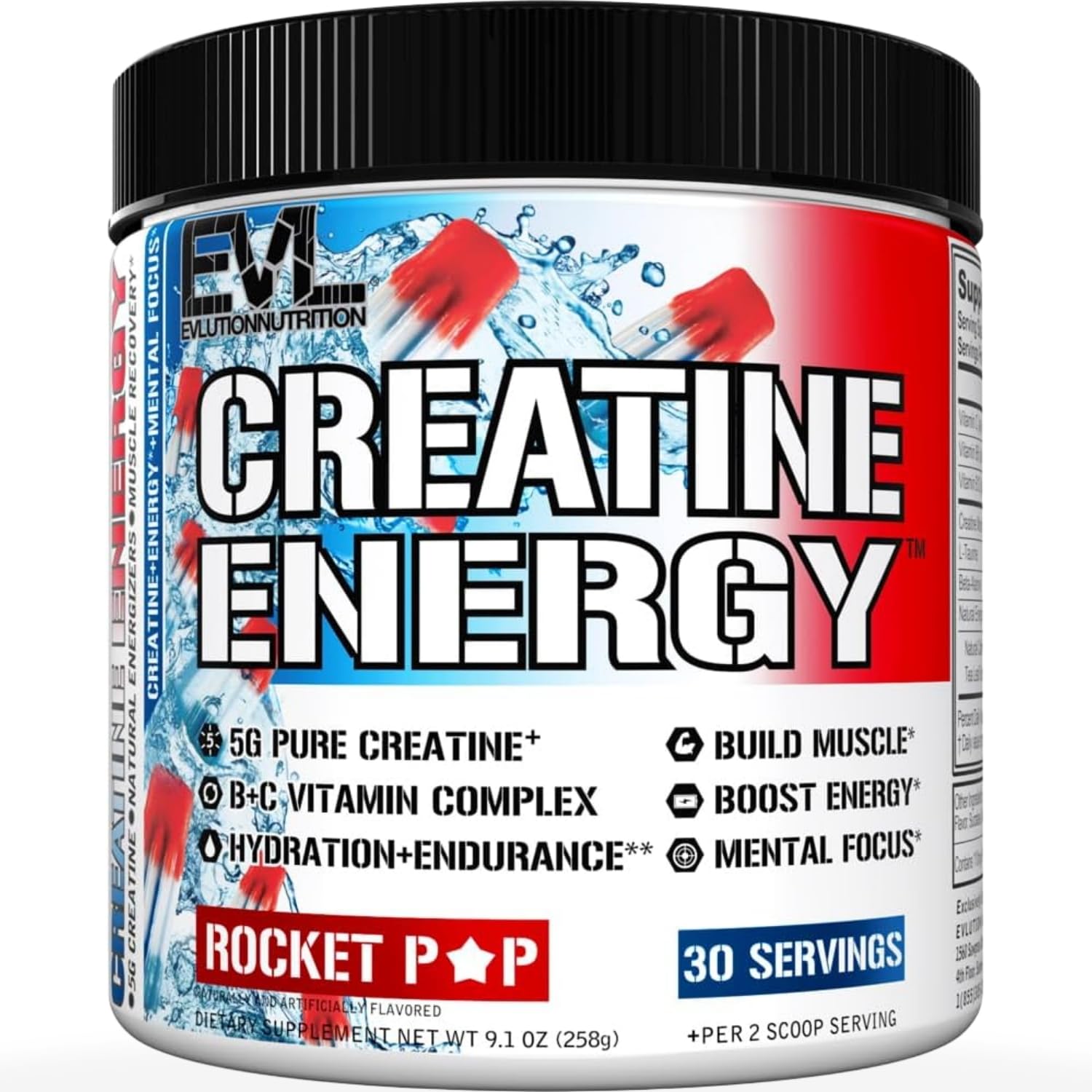 EVL Creatine Energy Powder - 30 Servings - Pink Lemonade — Amazon image 12
