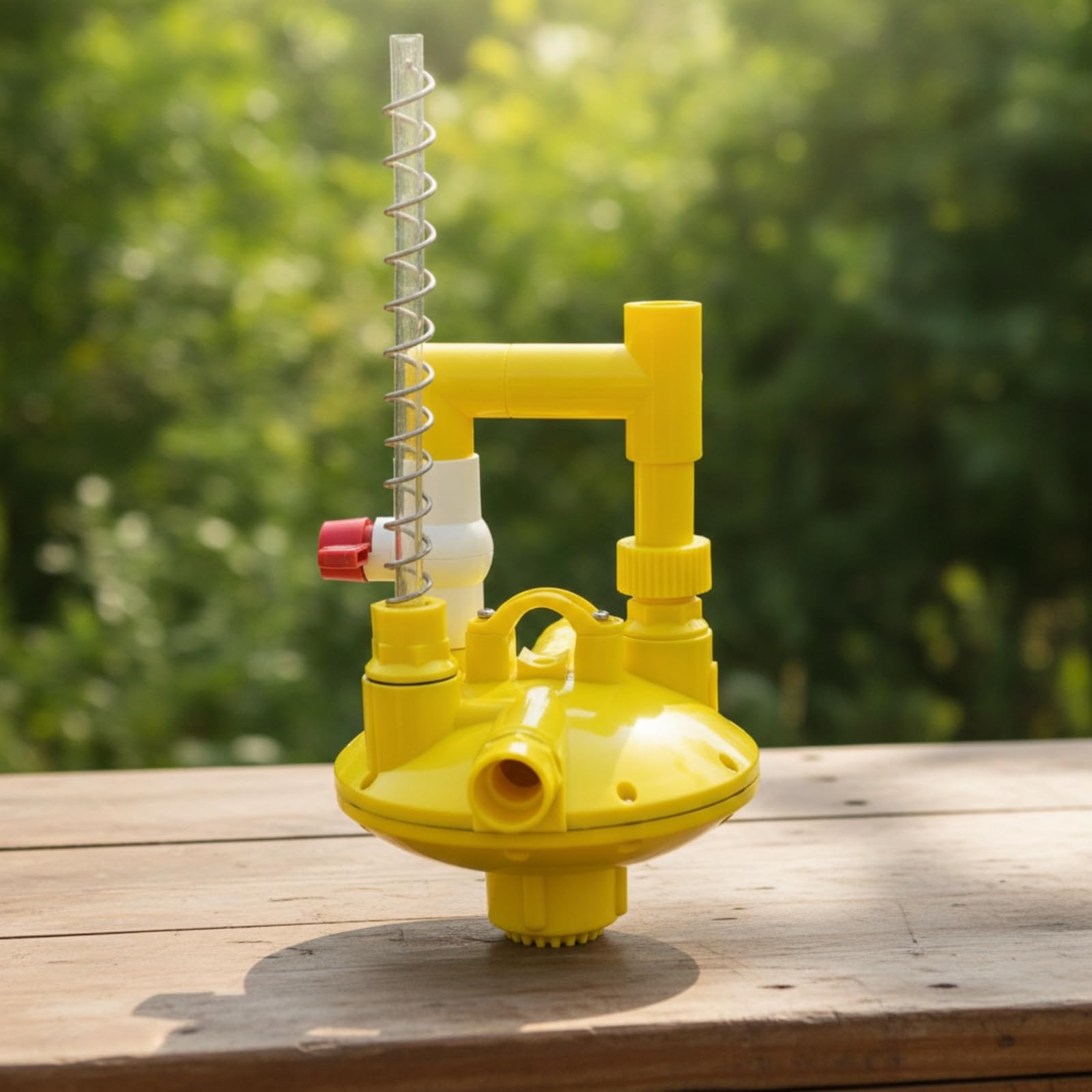 Vieh Druckventil Wasserregler Tränkeventil Druckminderer Leitungsregler aus Und Metall mit Absperrhebel Und Schlauch für Geflügelkäfige Kaninchenställe Bauernhofanlagen