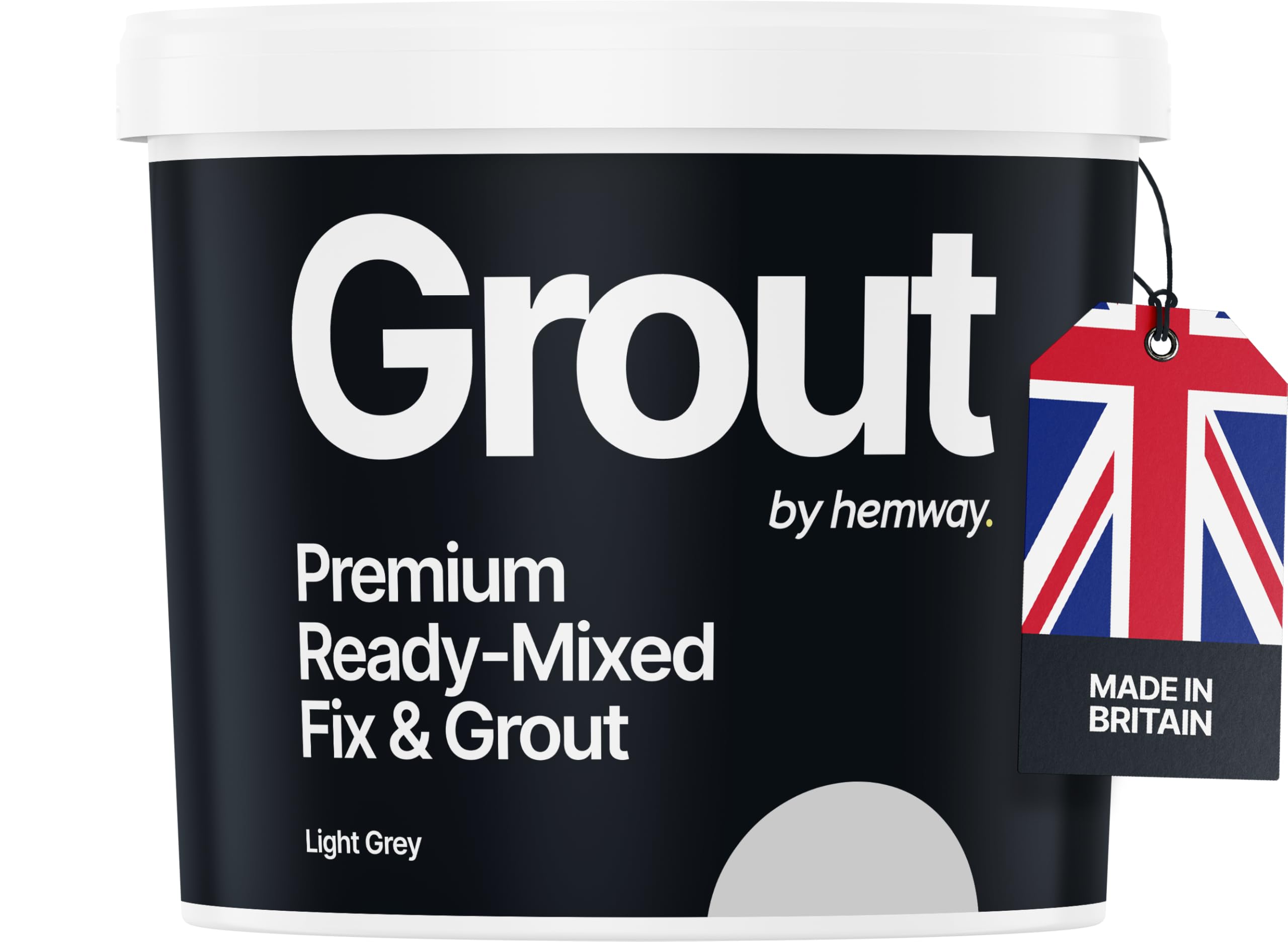 Ready Mixed Tile Adhesive | Easy To Use Grout & Fix 4.5 Kg / 2.5 L - Light Grey | Fast-Drying & Water-Resistant Floor, Wall & Tile Grouting