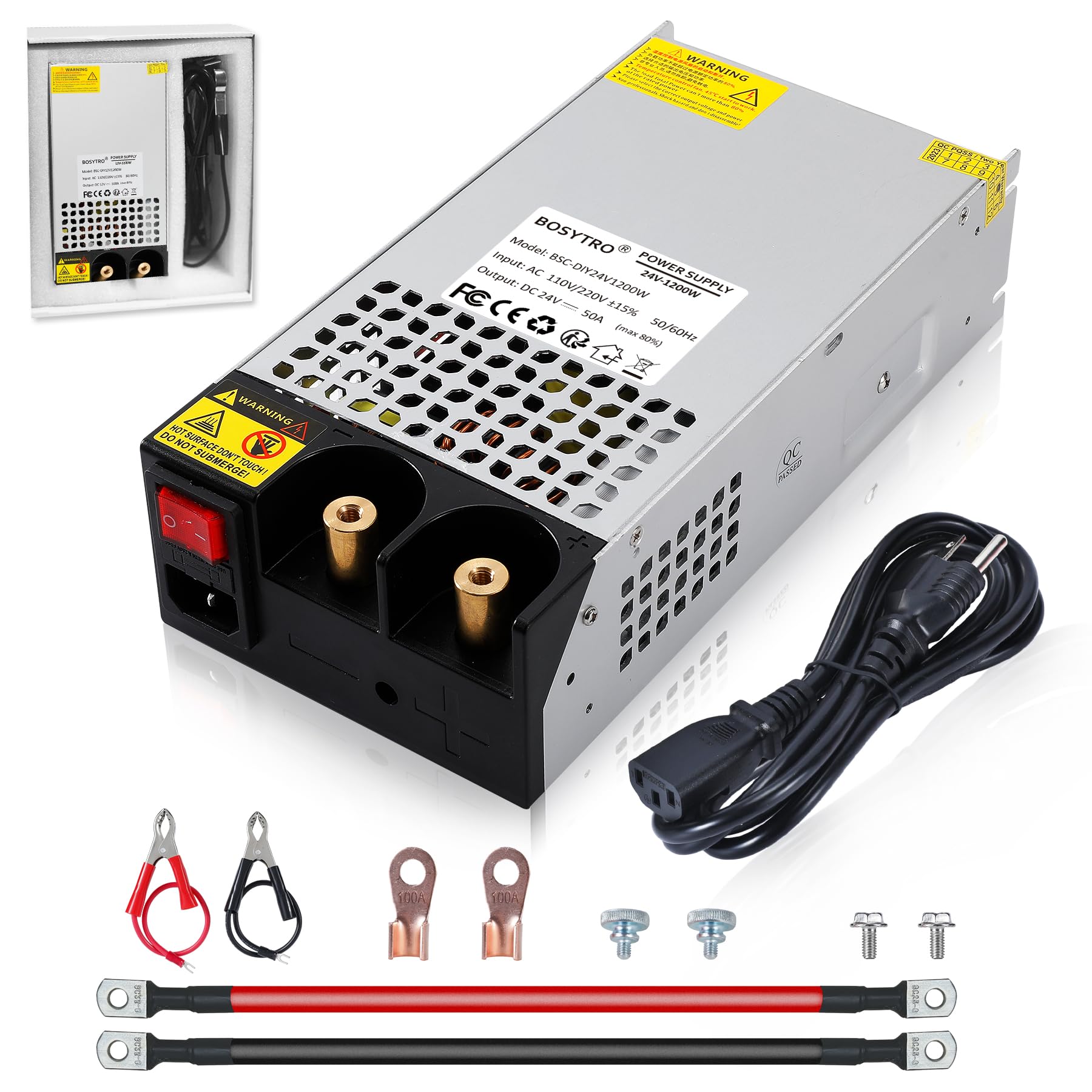 BOSYTRO 24V DC電源 1200W AC - DCコンバーターSMPS Amazon.com: BOSYTRO 24V DC Power Supply 1200W AC to DC