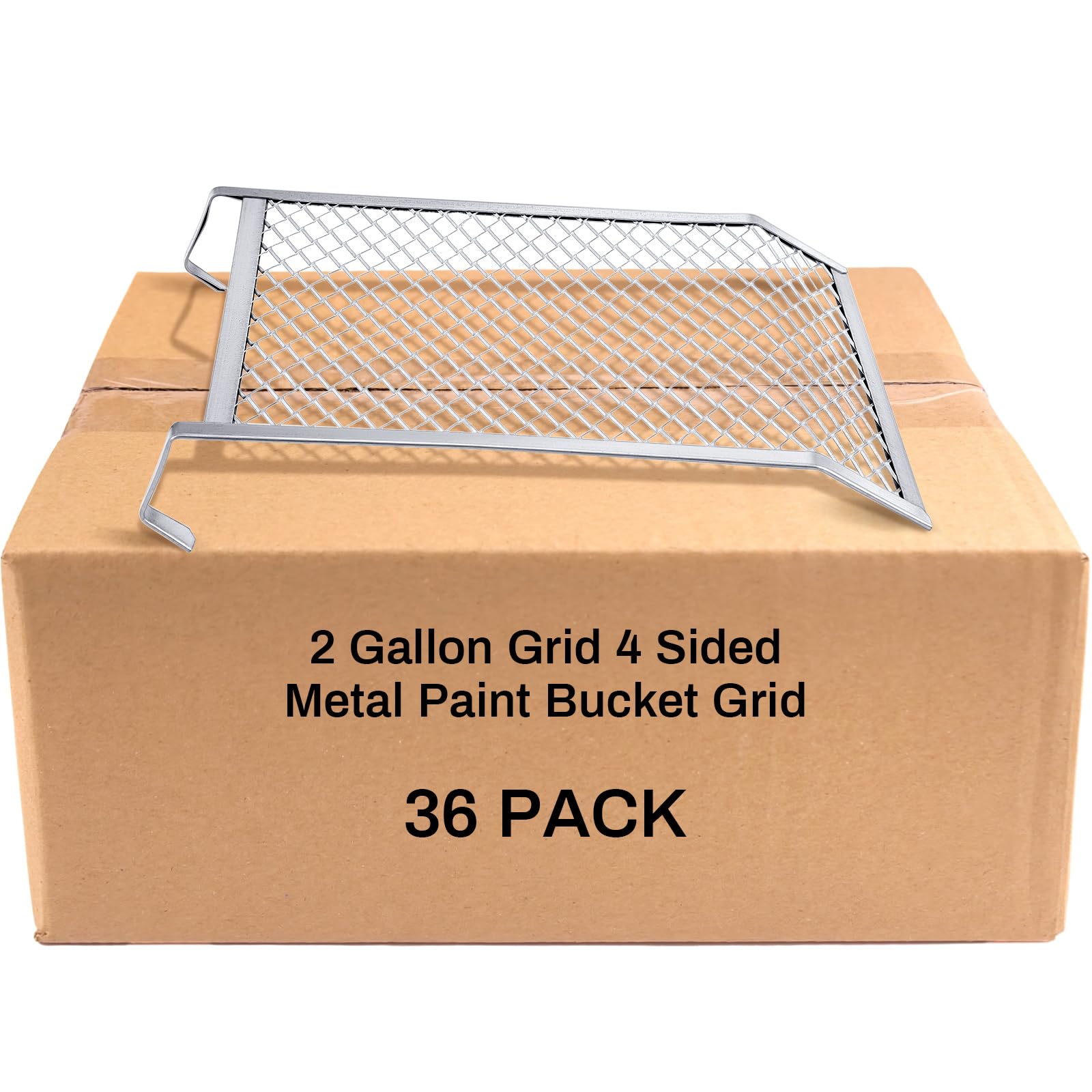 Landhoow 36 Pcs Paint Roller Grid for 2 Gallon Buckets, Metal Paint Screen