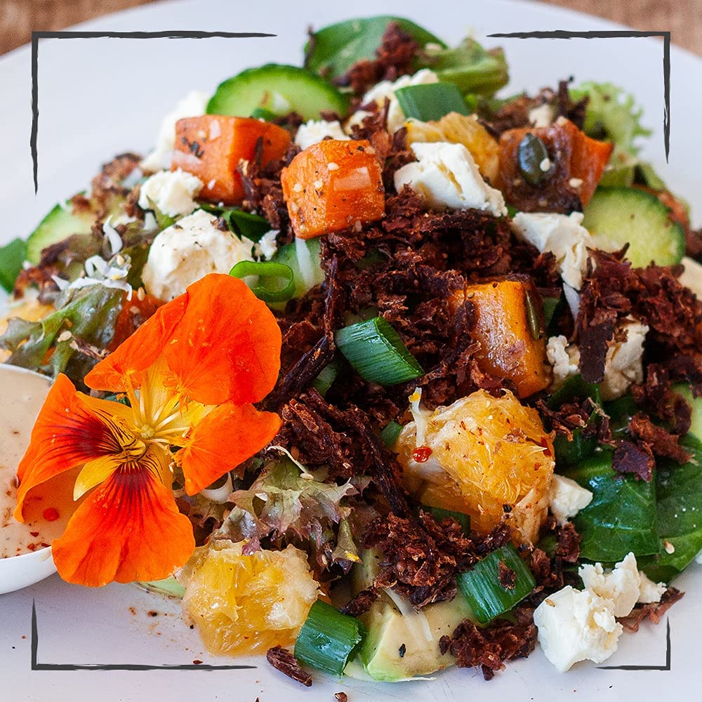 BillO’s Real Beef Bitz Seasoning - Chili Flavor | Healthy Salad Topping | Air Dried Wing Dust with Spice | Keto, Paleo & Whole 30 Diet | Sugar Free, Gluten Free & High Protein | 5.5oz Bag : Grocery & Gourmet Food