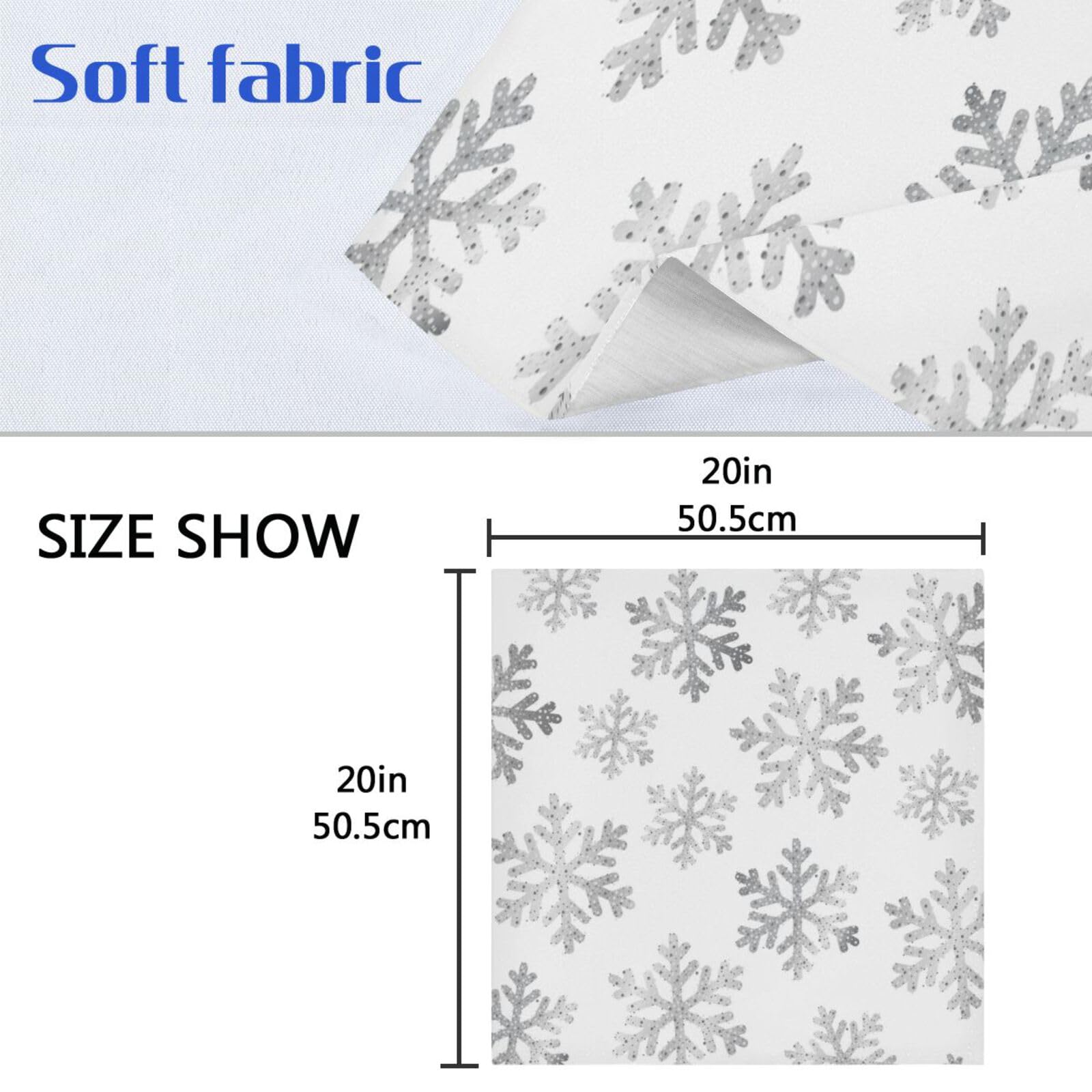 FEKIDO Christmas Cloth Napkins Set Of 4, Red Polyester Dinner Napkins Washable - View #13