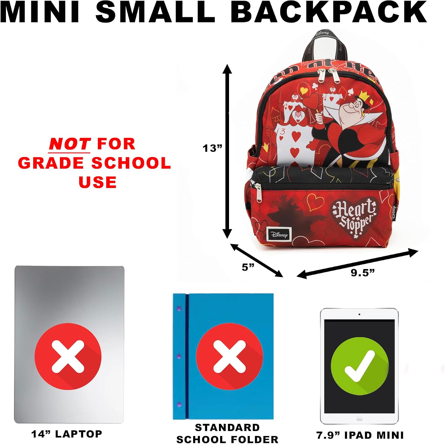 Wondapop Disney Queen of Hearts 13" Nylon Daypack