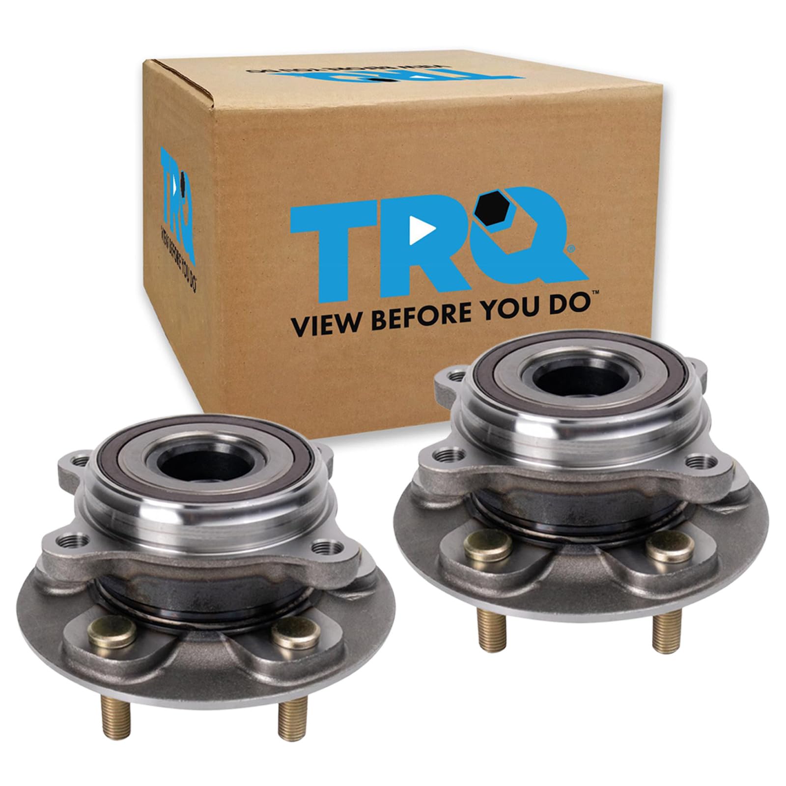 TRQ Front Driver and Passenger Side Wheel Bearing and Hub Assembly Set