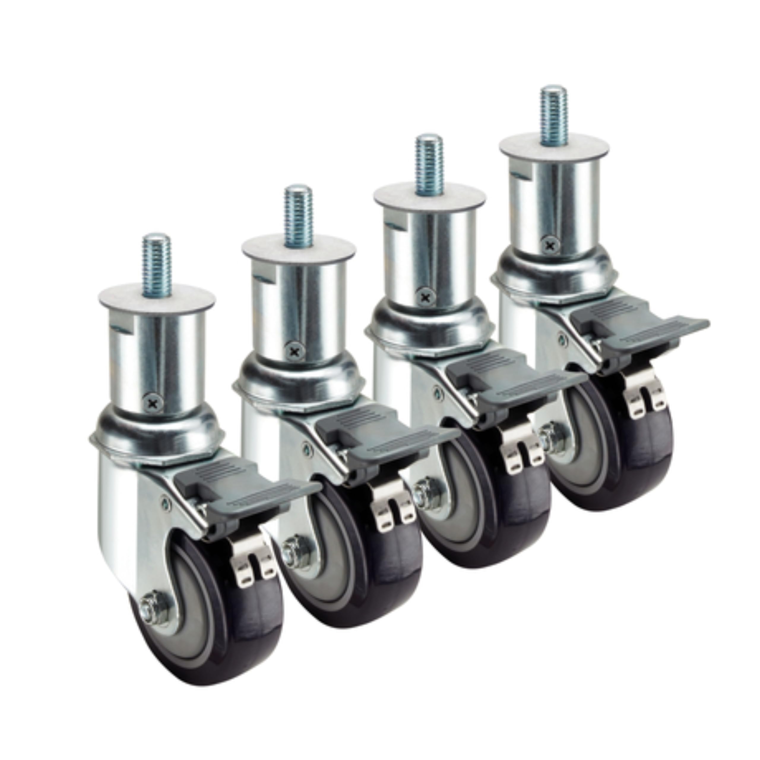 Krowne Adjustable Height 1/2"-13 Threaded Stem Caster – stainless-steel, Model 28-156S