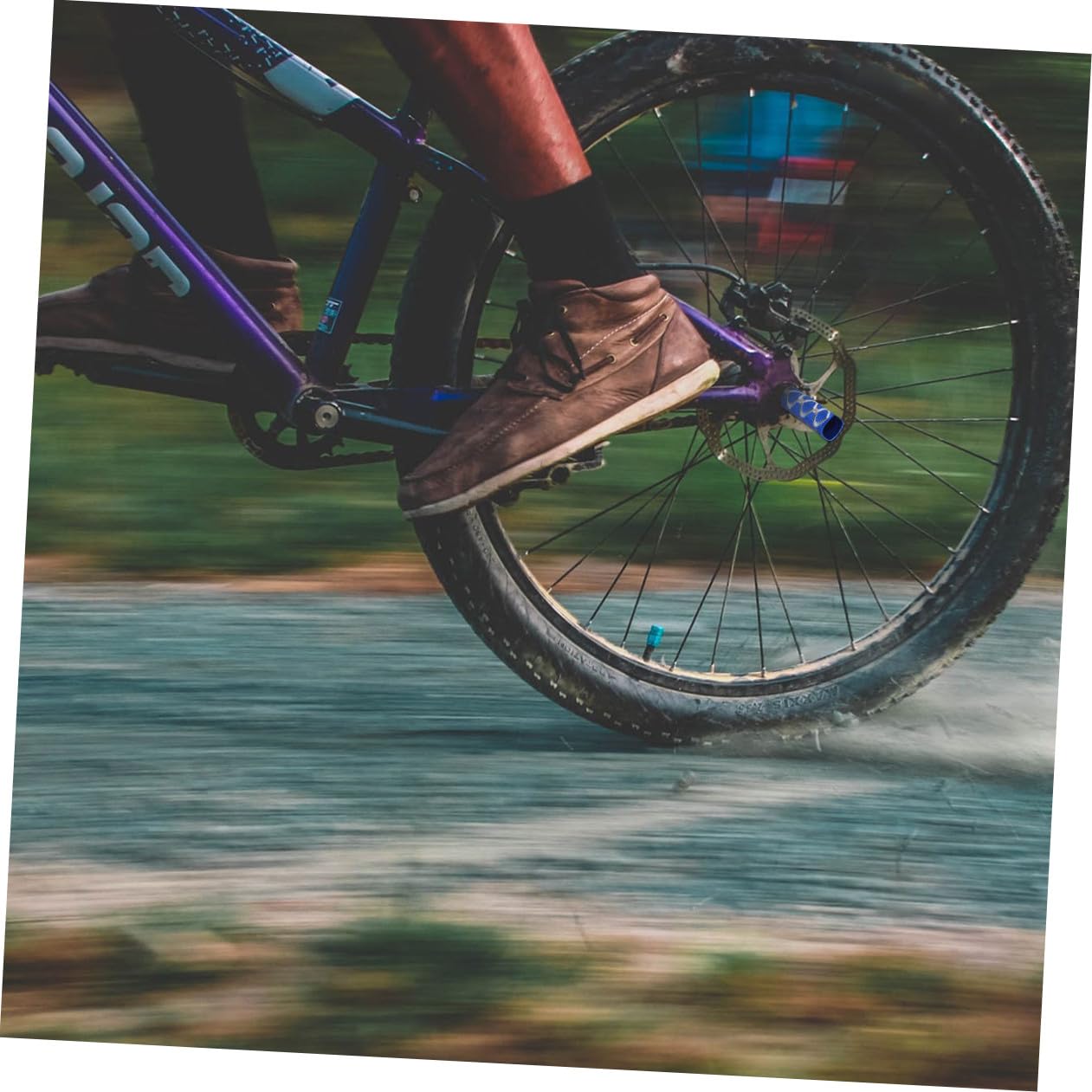 INOOMP 3paia Poggiapiedi Lega Di Alluminio Per Bici Accessorio Stabile Per Mountain Bike Con Foro Blu Resistente All Usura e Necessario Per Riparazioni Bici