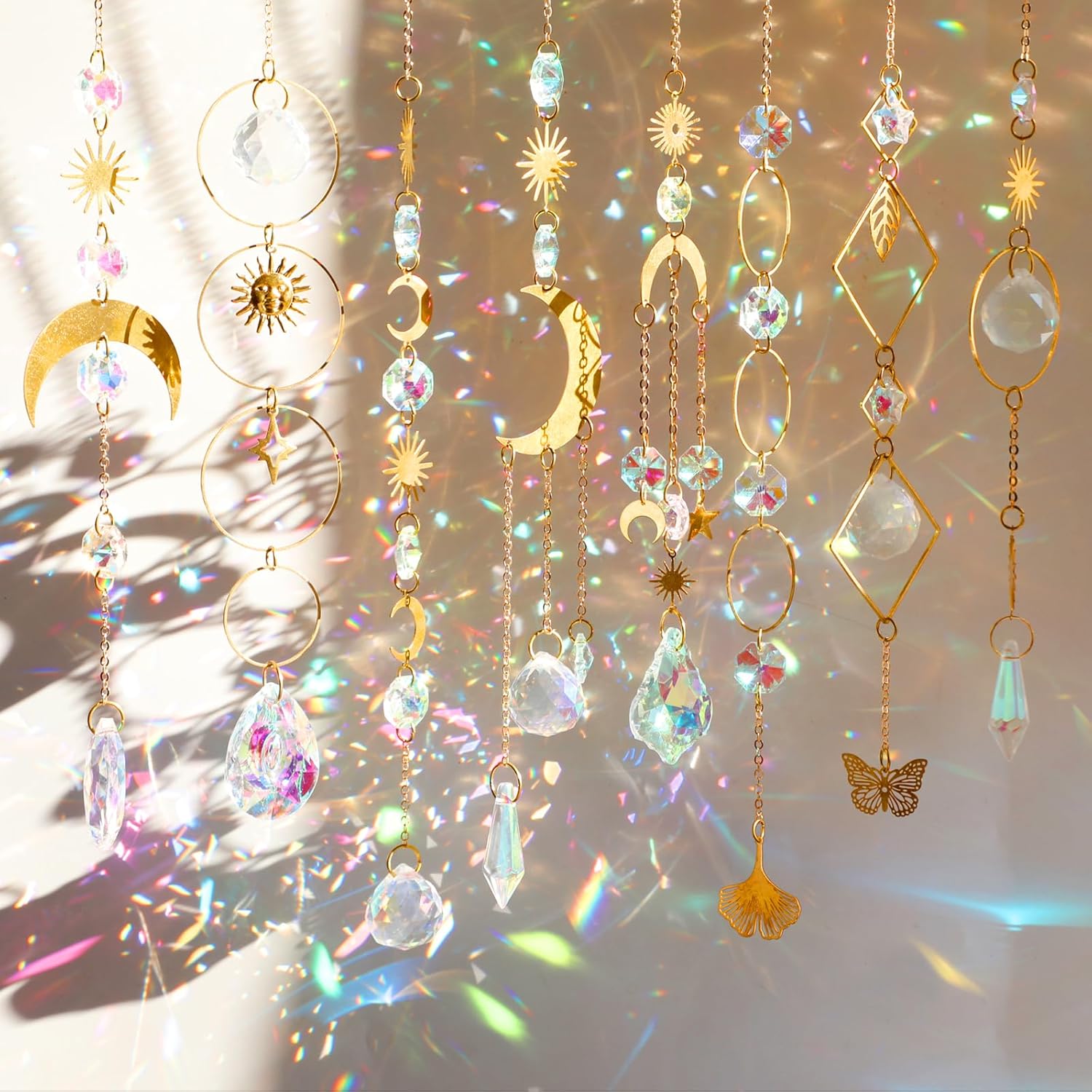 HYBEADS Crystal Suncatchers Review: 8-Pack Rainbow Makers for Garden, Patio & Balcony Decor