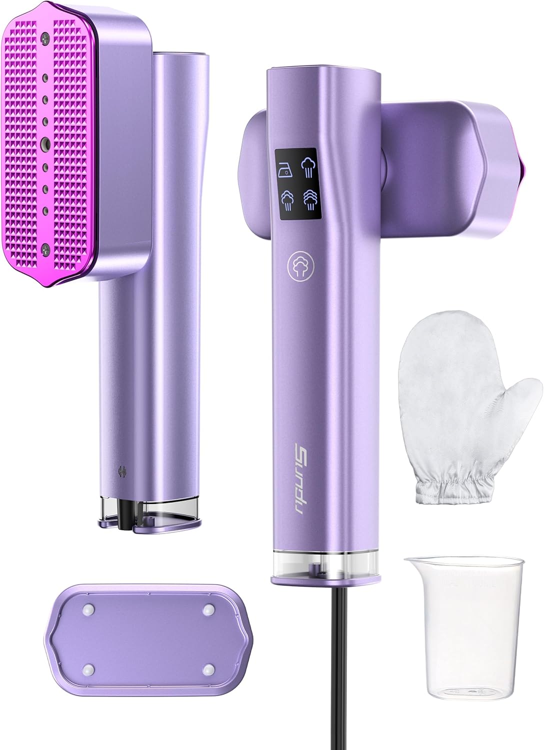 Steamer for Clothes,Sundu Portable Handheld Garment Steamer,15s Fast Heat-up,100ml Water Tank,Steamer Ironing Gloves,20 Minutes of Continuous Ironing Removes Wrinkle for Home,Travel (Gray)