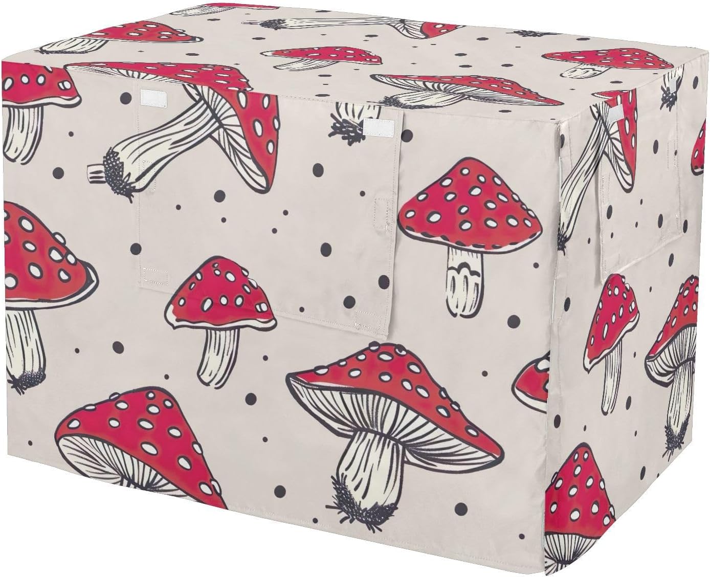 Mushrooms Dot Dog Crate Cover Universal Size Fit, Covers for Pet Cages, Large