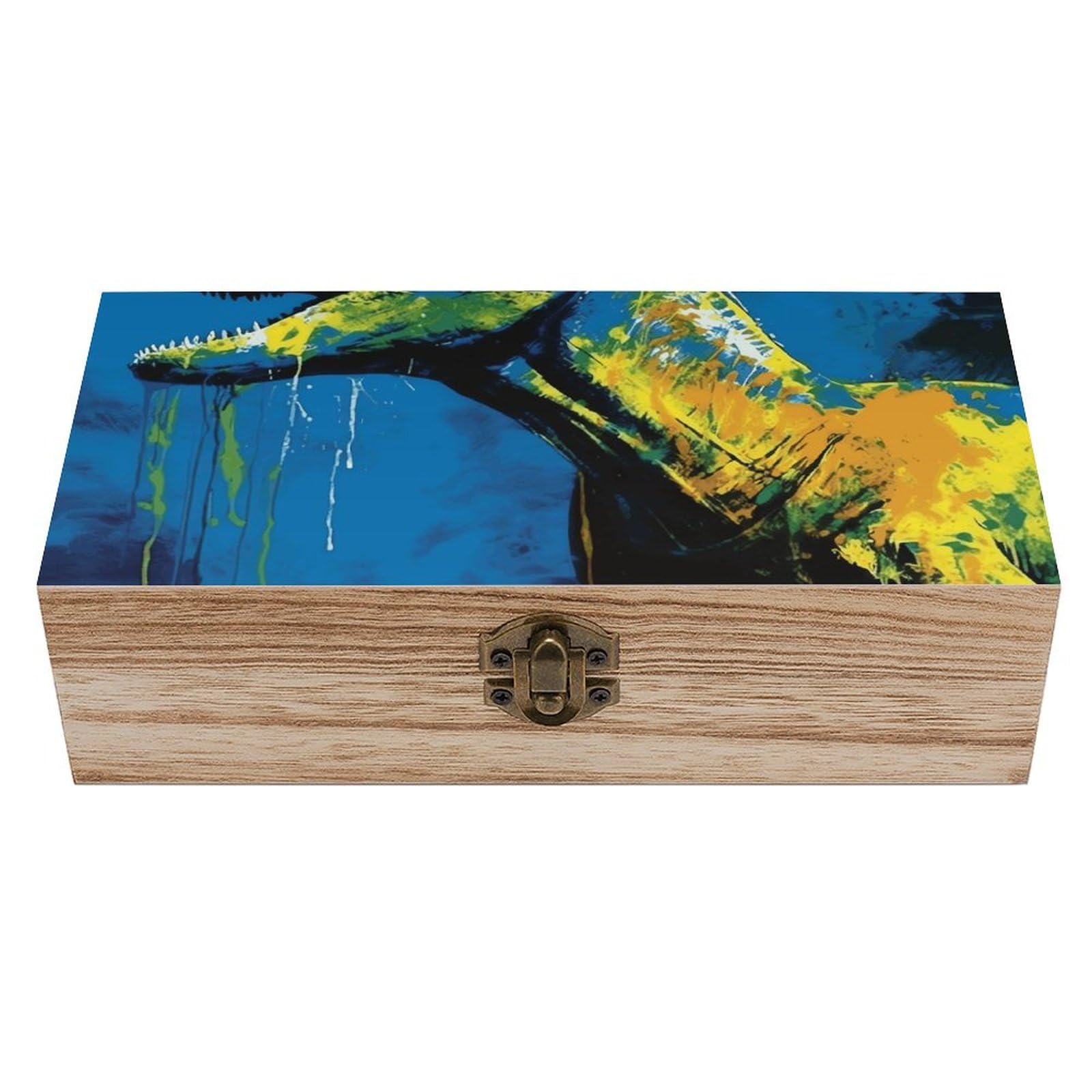 Boîte de rangement en bois sur l'étagère pour ranger les bijoux