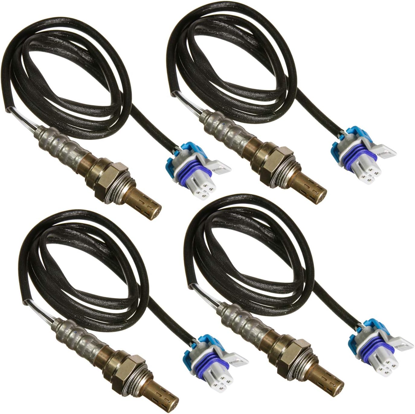 Upstream Downstream O2 Oxygen Sensor Fit for 2003 2004 2005 Chevy Silverado 1500 Tahoe GMC Sierra 1500 Yukon V8 4.8L, for 2003-2006 Chevy Silverado 1500 GMC Sierra 1500 V6 4.3L 234-4407 x4