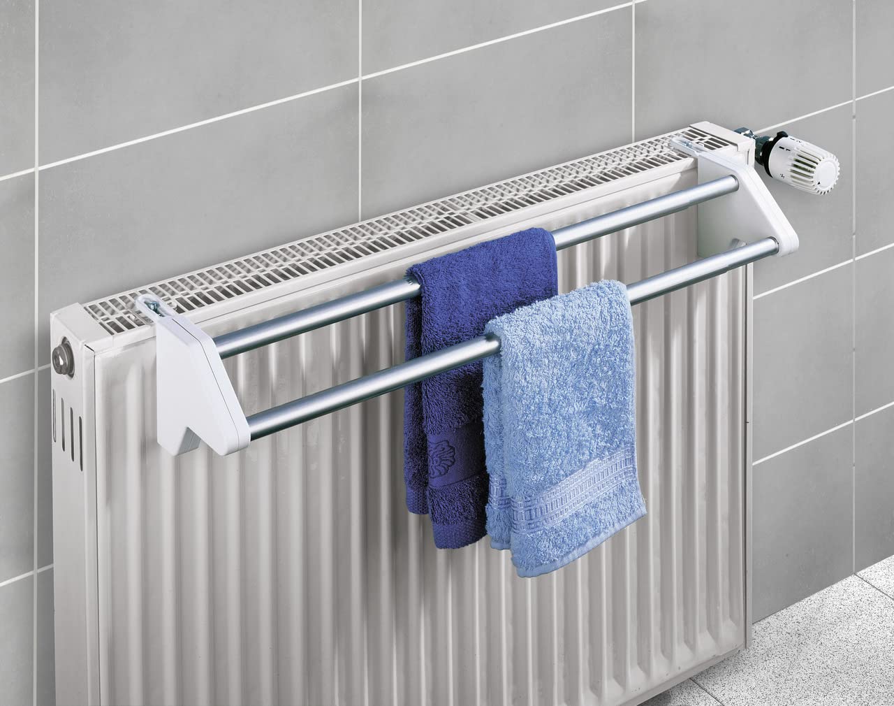 Scaffale Per Termosifone – 2 Pezzi, Bianco, Con Ganci Per Asciugare Vestiti, Installazione Senza Fori, Spazio Extra