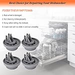 DD66-00023A Dishwasher Lower Rack Rollers for Samsung Dishwasher Wheels Lower Rack Replacement Parts 2002711, AP4342187, EAP4222532, PS4222532 (4Pcs)