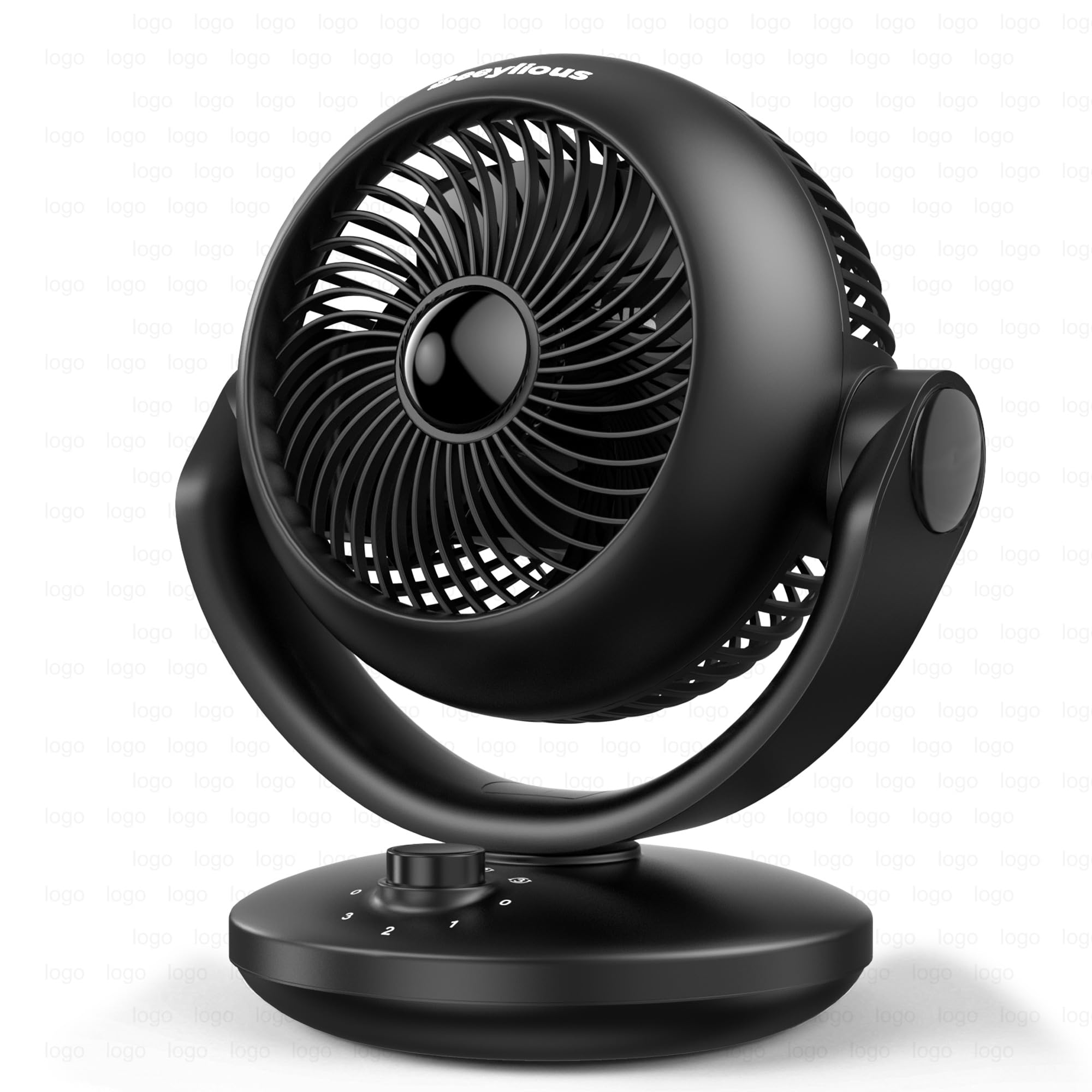 Łopatki wentylatora turbinowego do wentylatora stołowego, z 3 prędkościami 100° + 70°, regulowane nachylenie do 20 m² pomieszczeń, 22 dB bardzo ciche