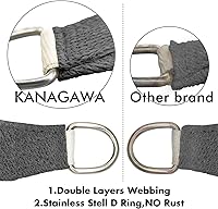 Vista 4 de KANAGAWA - Toldo triangular con bloque UV, color gris oscuro para patio,jardín, jardín trasero, actividades al aire libre