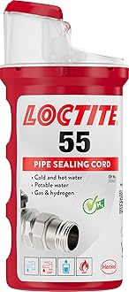 55 Pipe Thread Sealant, Non Curing Plumbers Tape for Plumbing Pipes and Fittings, Reliable Fast Action Cord for Metal and Plastic, 160m