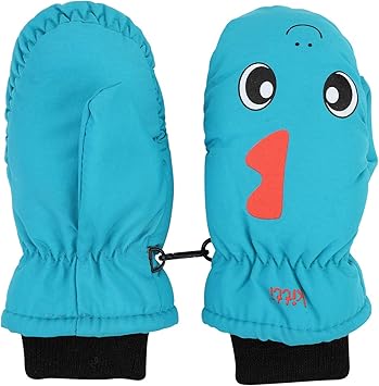Qchomee Baby,Clothing,Baby Boys 0-24m,Accessories,Gloves & Mittens Qchomee Toddler Kids Ski Gloves Waterproof Thermal Winter Snow Snowboard Mittens Warm Snowman Pattern Fleece Lined Gloves for Skiing Snowboarding Girls Boys Age 1-3 Years Old