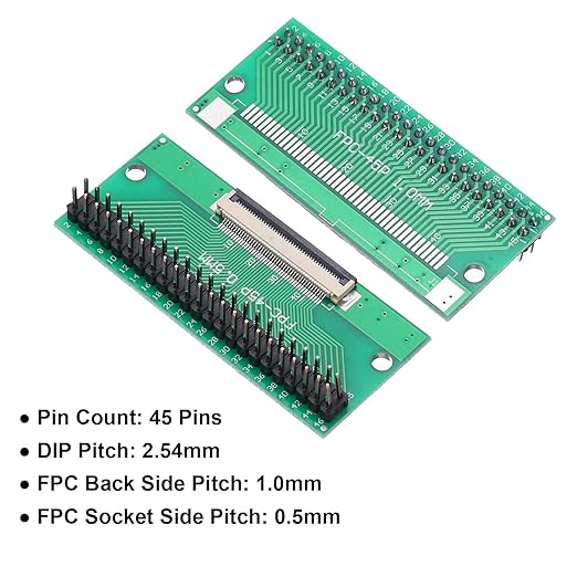 Conector FFC FPC 45 pines 0.5mm a 2.54mm PCB adaptador miniatura 3