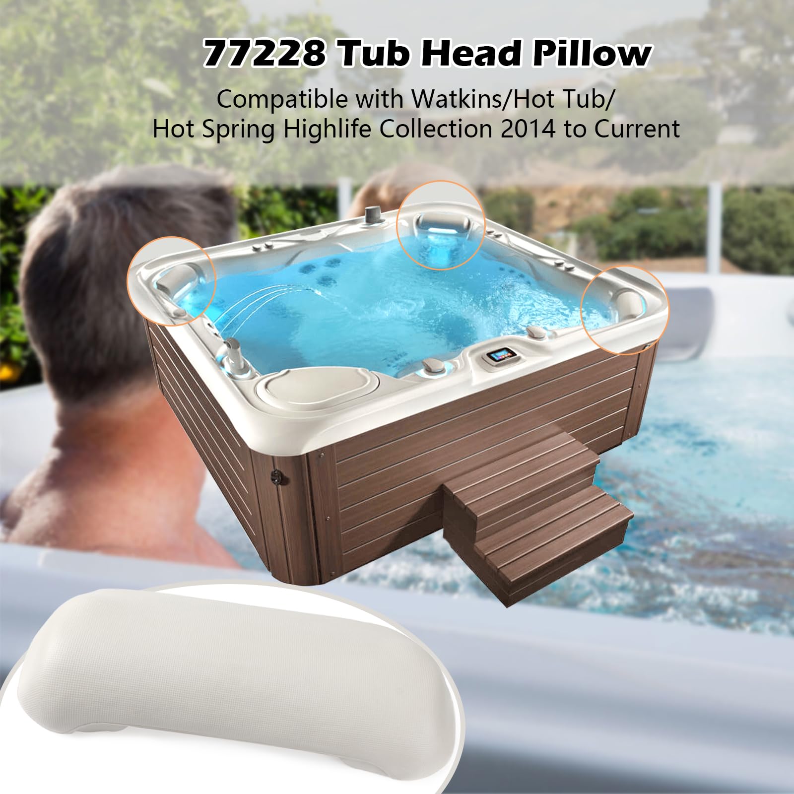 superbobi 77228 1411501 Kissen-Ersatz für Hot Spring/Watkins/Whirlpool-Spa-Teile, passend für Hot Spring Highlife Series Spas 2014 bis Heute, 1 Packung