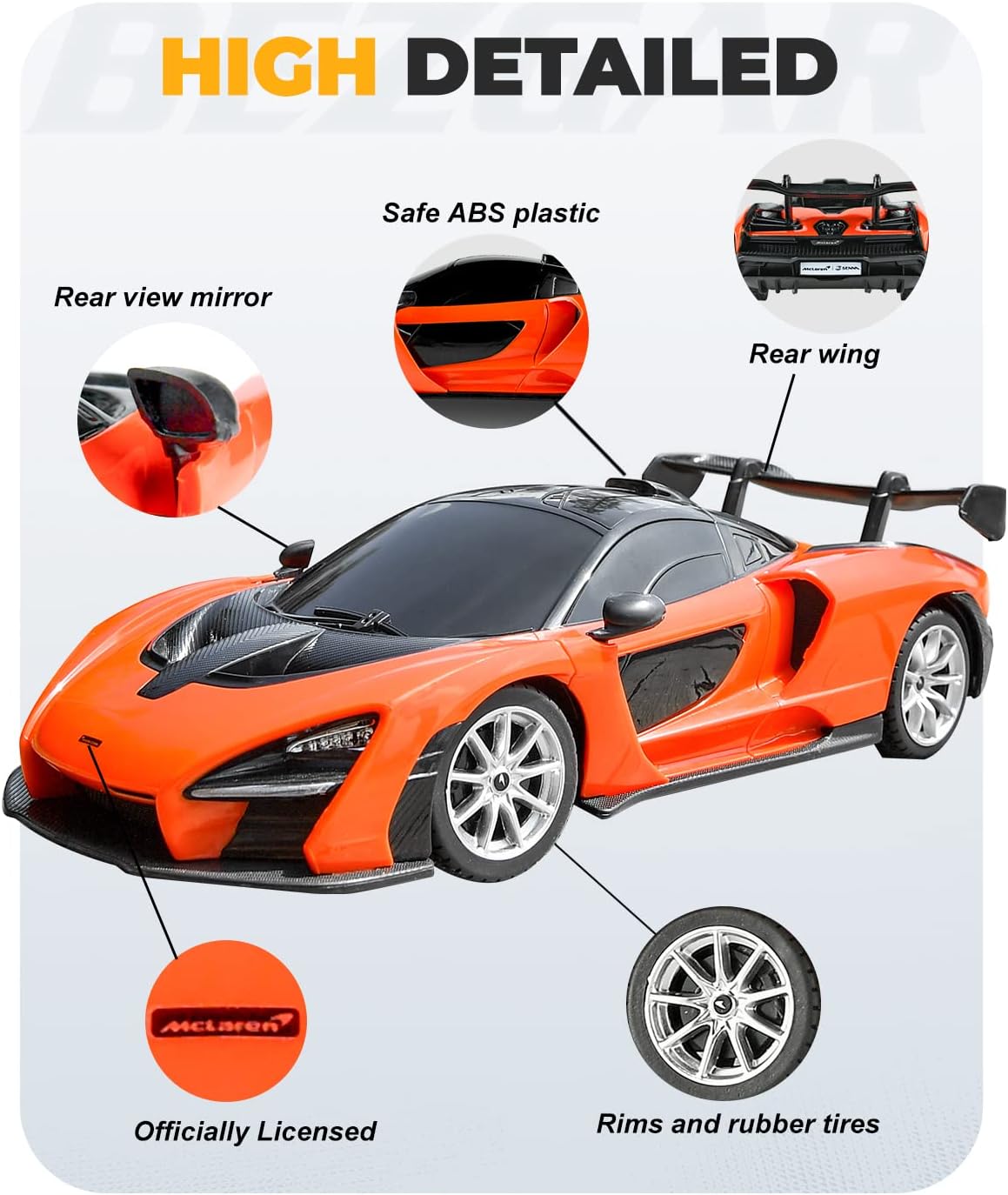 Buy BEZGAR Remote Control Car 124 Scale McLaren Senna Electric Sport