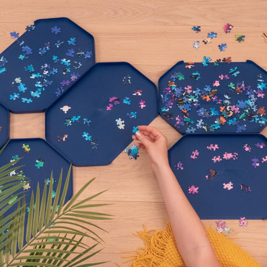Ravensburger - Trieur de pièces de Puzzle - pour Puzzles de 1000 à 3000 pièces - Empilable - 6 bacs de tri en Plastique - 2001676