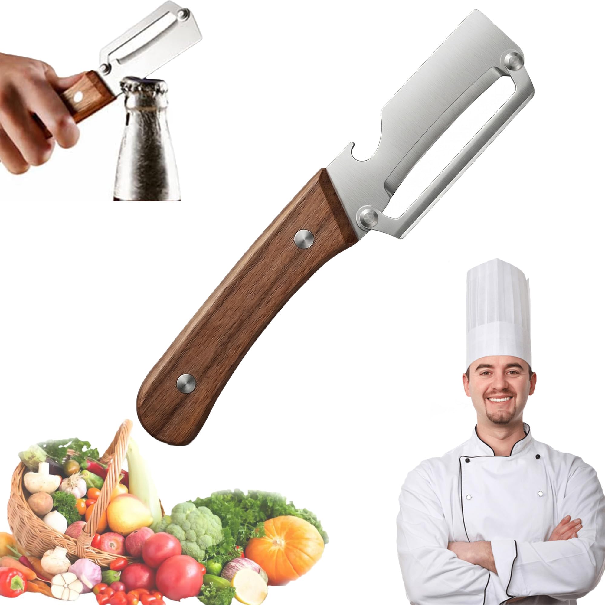 Zero Snag Wooden Peeler, Zero-Snag Woodens Kitchen Tool, Multi-Functional Vegetable Peeler for Kitchen, Wooden Handle, Ergonomic Potato Peeler for Fruit and Vegetable (1): Buy Online at Best Price in UAE - Amazon.ae