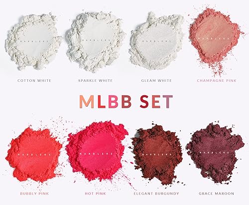 Miniatura 10 de MARBLERS Polvo de mica de grado cosmético juego de 40 colores  Pigmento nacarado  Tinte  No tóxico  Vegano  Libre de crueldad  Maquillaje de