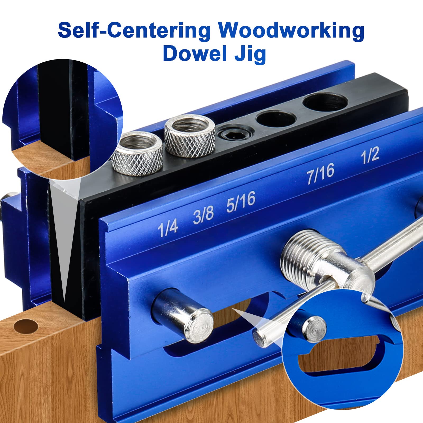 Centering Doweling Jig Plus Widen Wood Dowel Jig Kits Drill Jig For Straight Holes 6 Drill Guide Bushings Set