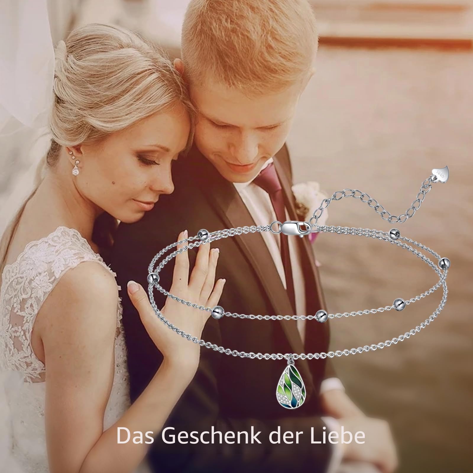 POPLYKE Meeresschildkröte Fußkettchen für Damen 925 Sterling Silber Mondstein Knöchel Armband Mädchen Doppelschichtige Kette Mondstein Geschenke Sommer Strand Schmuck