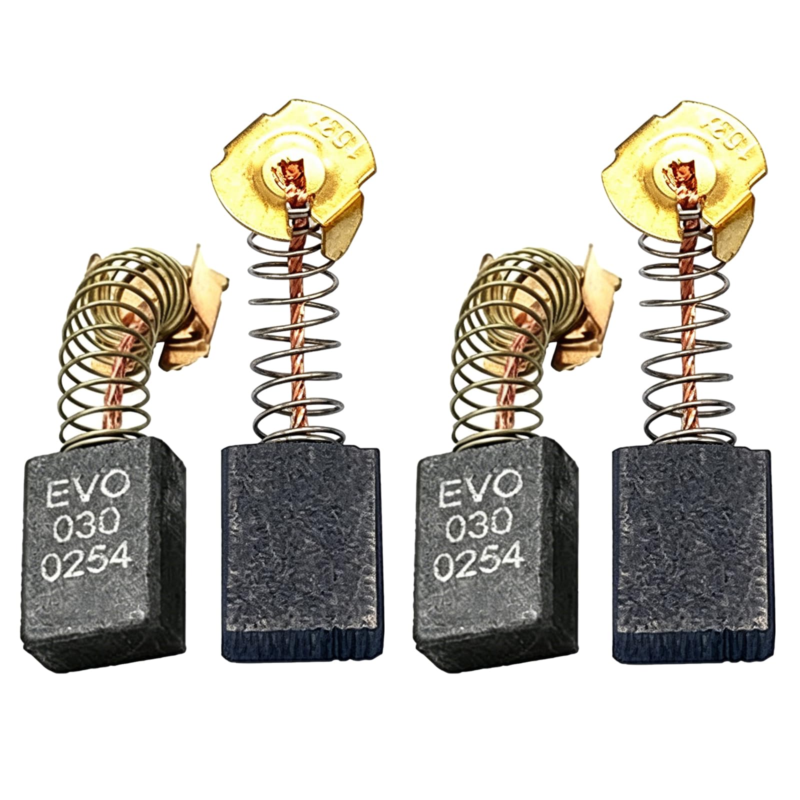 4 Pack Carbon Brushes for Evolution Mitre Saw, 6x11x15mm Semi-Copper Graphite Replacement Brushes, EVO030-0254 Compatible with Sliding Mitre Saw Power Tools