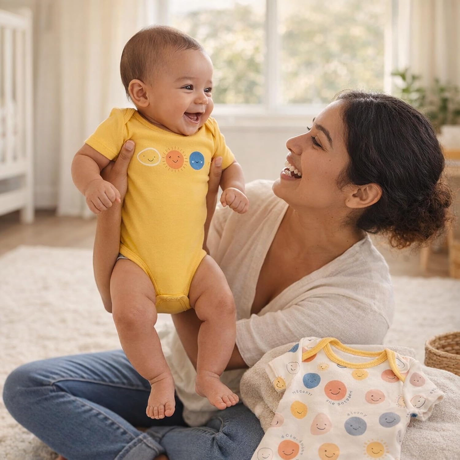 100% Turkish Cotton Baby Bodysuit 2-Pack | Unisex Short Sleeve Snap-Bottom Playwear for Newborn to 24 Months