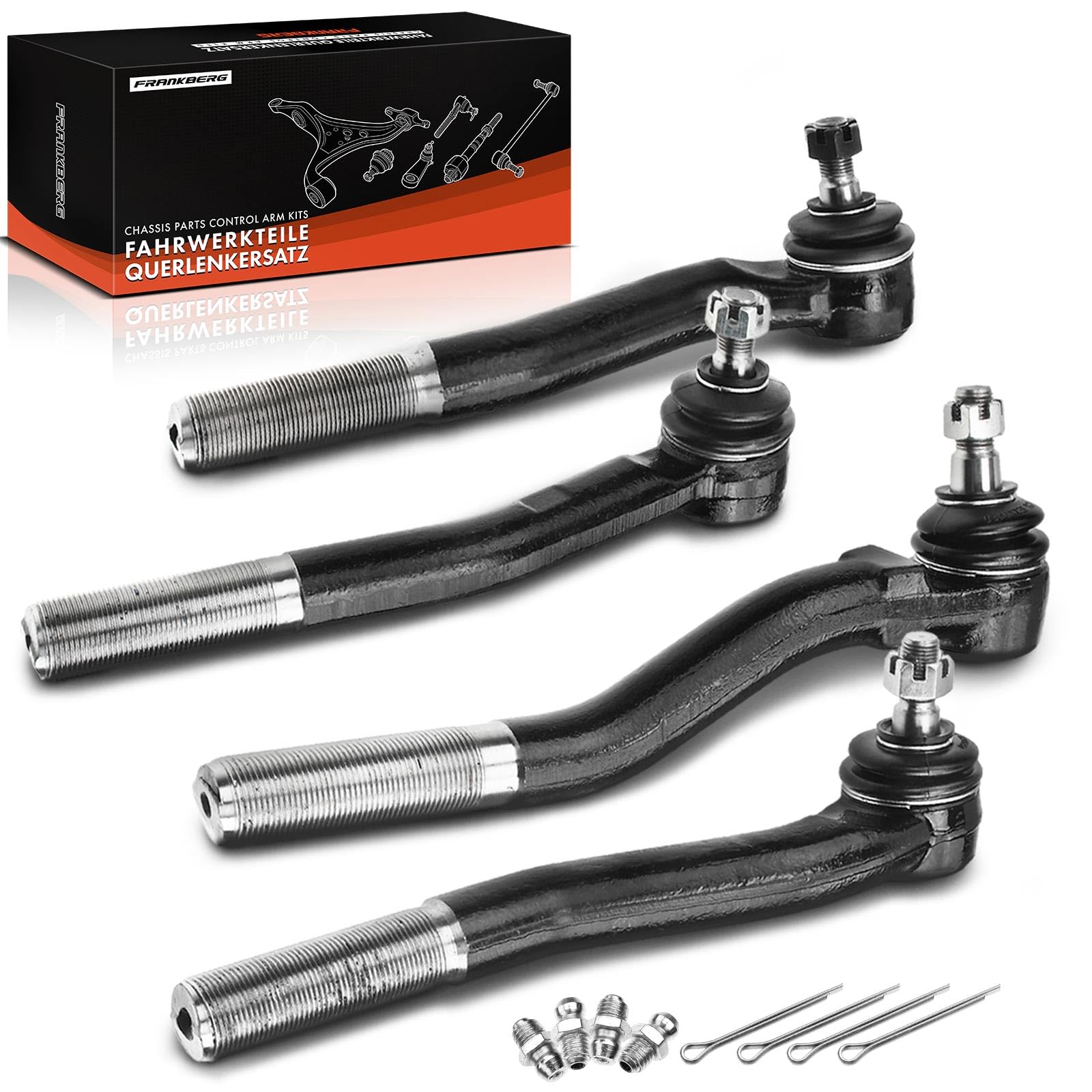 Frankberg 4x Spurstangenkopf Vorderachse Oben Unten Links Rechts Kompatibel mit Grand Cherokee II WG WJ 2.7L-4.7L 1999-2005 Replace# 52088461