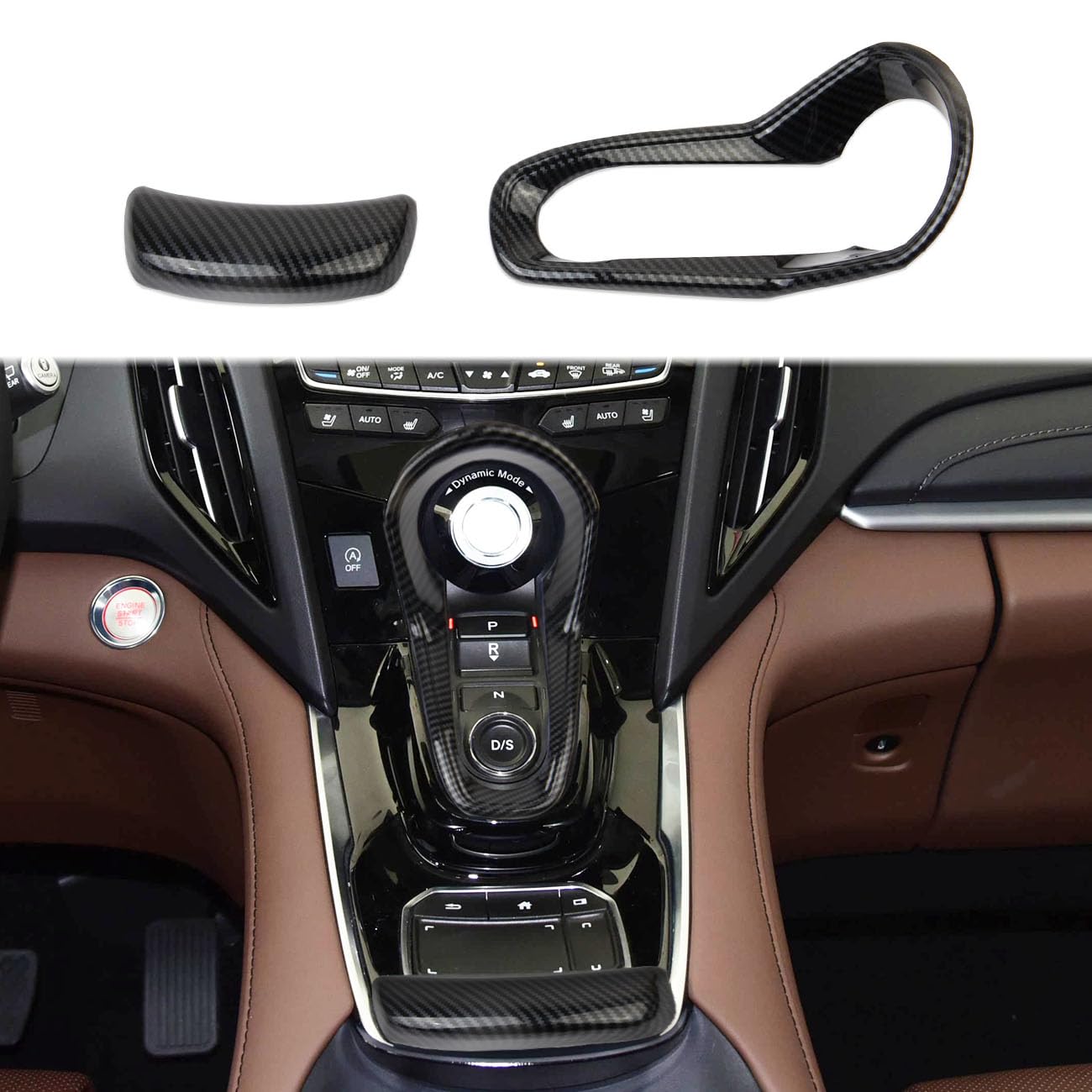 Amazon.com: crosselec Carbon Fiber Style Center Console Gear Shift