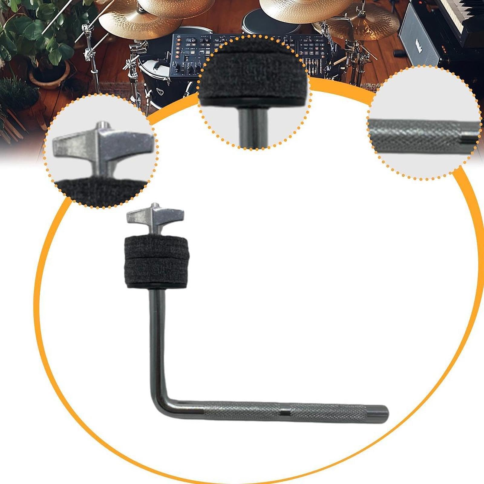 Menolana L Rod Extension Arm Attachment Hardware Music Instrument Accessories Professional,Drum Cymbal Arm Cymbal Stand, Style A