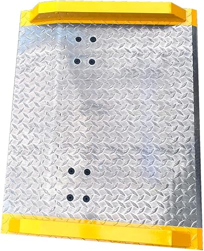 Vista 22 de Tableros de muelle de acero de 60 x 60 pulgadas con asas y bordillos laterales, capacidad de carga de 13,000 libras, diferencial de altura de hasta