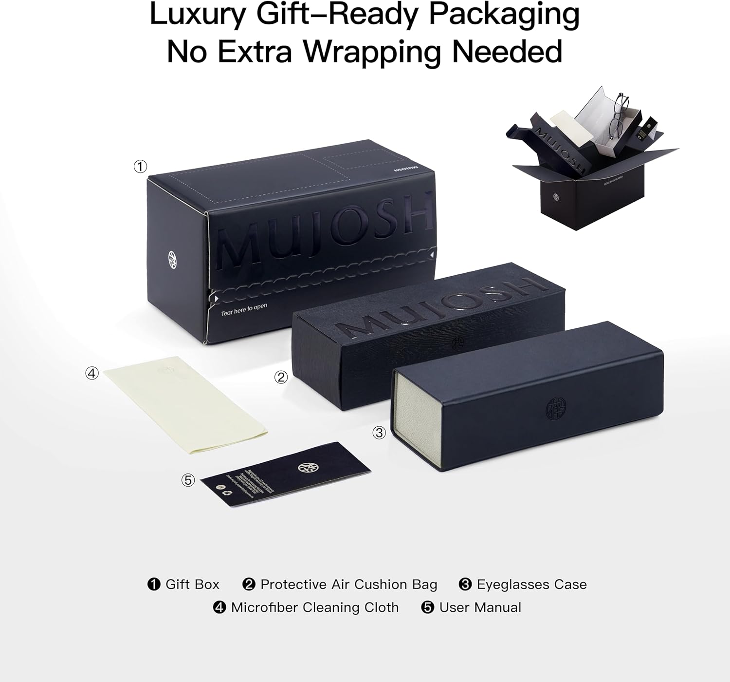 MUJOSH Futuristic Oversized Sunglasses for Men Women, One-Piece Goggle Style Shades for Driving, Party & Fashion Accessories, Charcoal Grey, Exclusive Eyewear Brand of EssilorLuxottica - Image 7