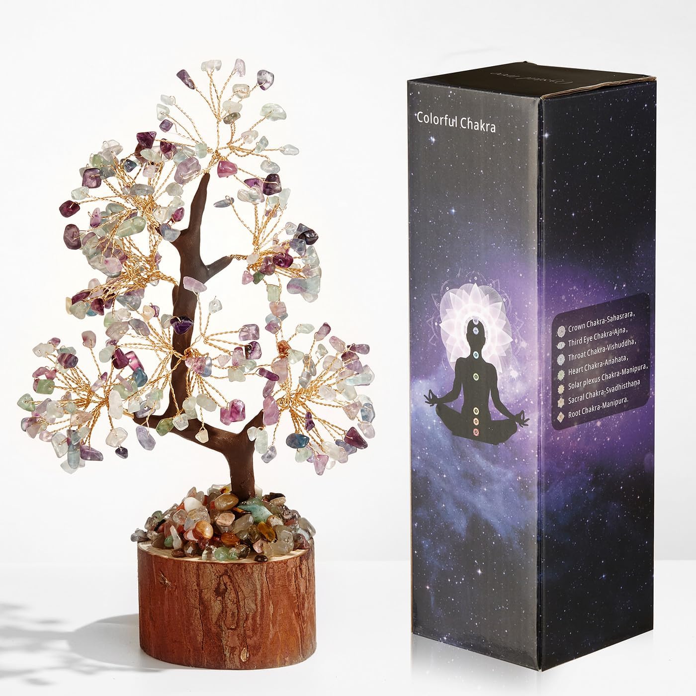 DUQGUHO Fluorite Tree Crystal Tree for Positive Energy