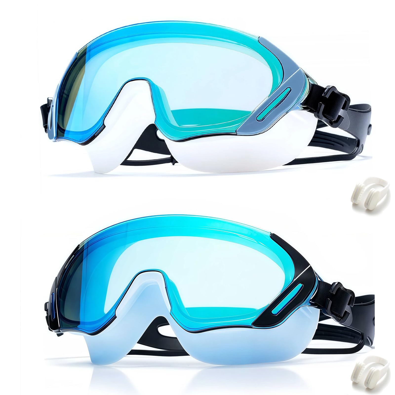 Swim Goggles, Wide Angle Anti-fog and UV Leak Proof Goggles,Swimming Goggles for Adult Youth